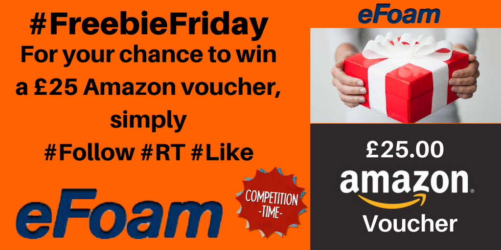 efoam's tweet image. Ends 22/03/17 #FreebieFriday #free #win #prize #Competition  #Follow #RT #EntertoWin #efoam #AmazonGiveaway #freebies 😬😀GL 😀