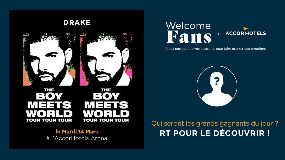 🔴 Dernier jour 🔴
2x2 places pour #BoyMeetsWorldTour à gagner aujourd'hui ! 🎉 #WelcomeFans #TGIF
➤ Pour participer : RT CE TWEET 😉
