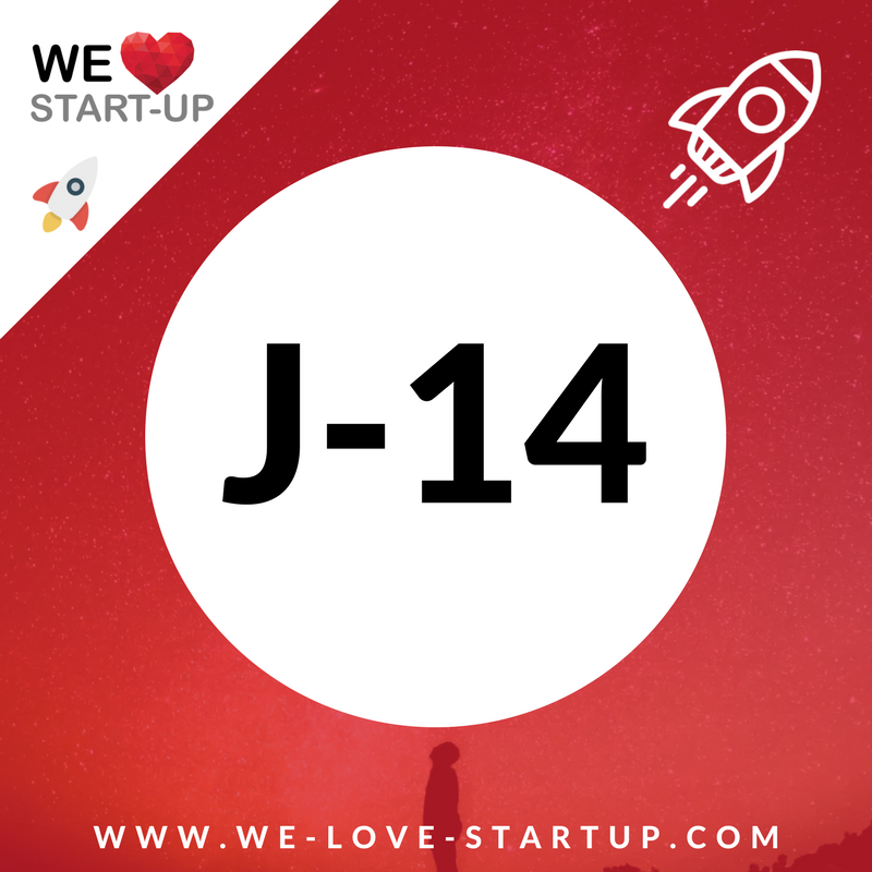 ⚠️ J-14 avant le #départ de la fusée #WeLoveStartUp ! Inscrivez-vous sur bit.ly/2kpRr3D et venez vivre une expérience unique ✅💪🏼