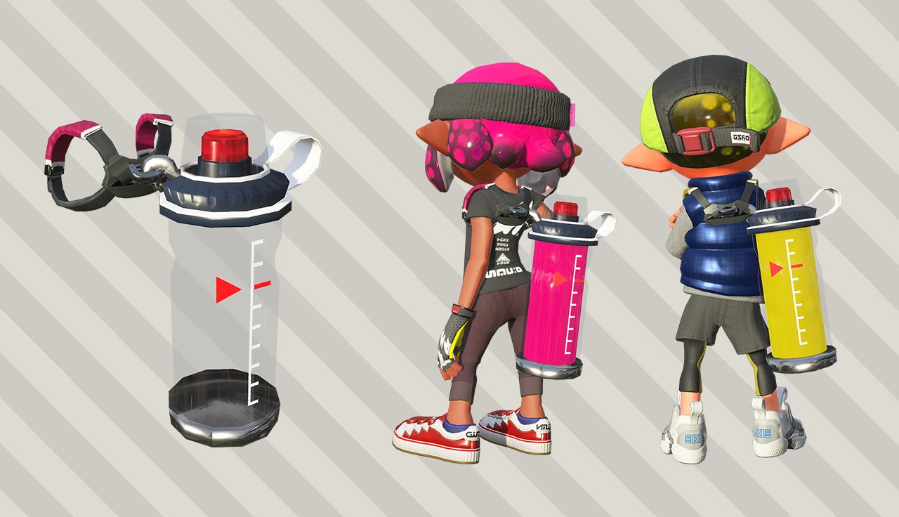 Splatoon スプラトゥーン A Twitteren バトルの必須アイテム インクタンクも新しくなっている 材質の変更と形状の改良によって 耐衝撃性を高めつつ 軽量化も実現している 2年間でイカ世界の技術レベルも向上しているようだ Splatoon スプラトゥーン A Twitteren バトルの必須アイテム インクタンクも新しくなっている 材質の変更と形状の改良によって 耐衝撃性を高めつつ 軽量化も実現している 2年間でイカ世界の技術レベルも向上しているようだ