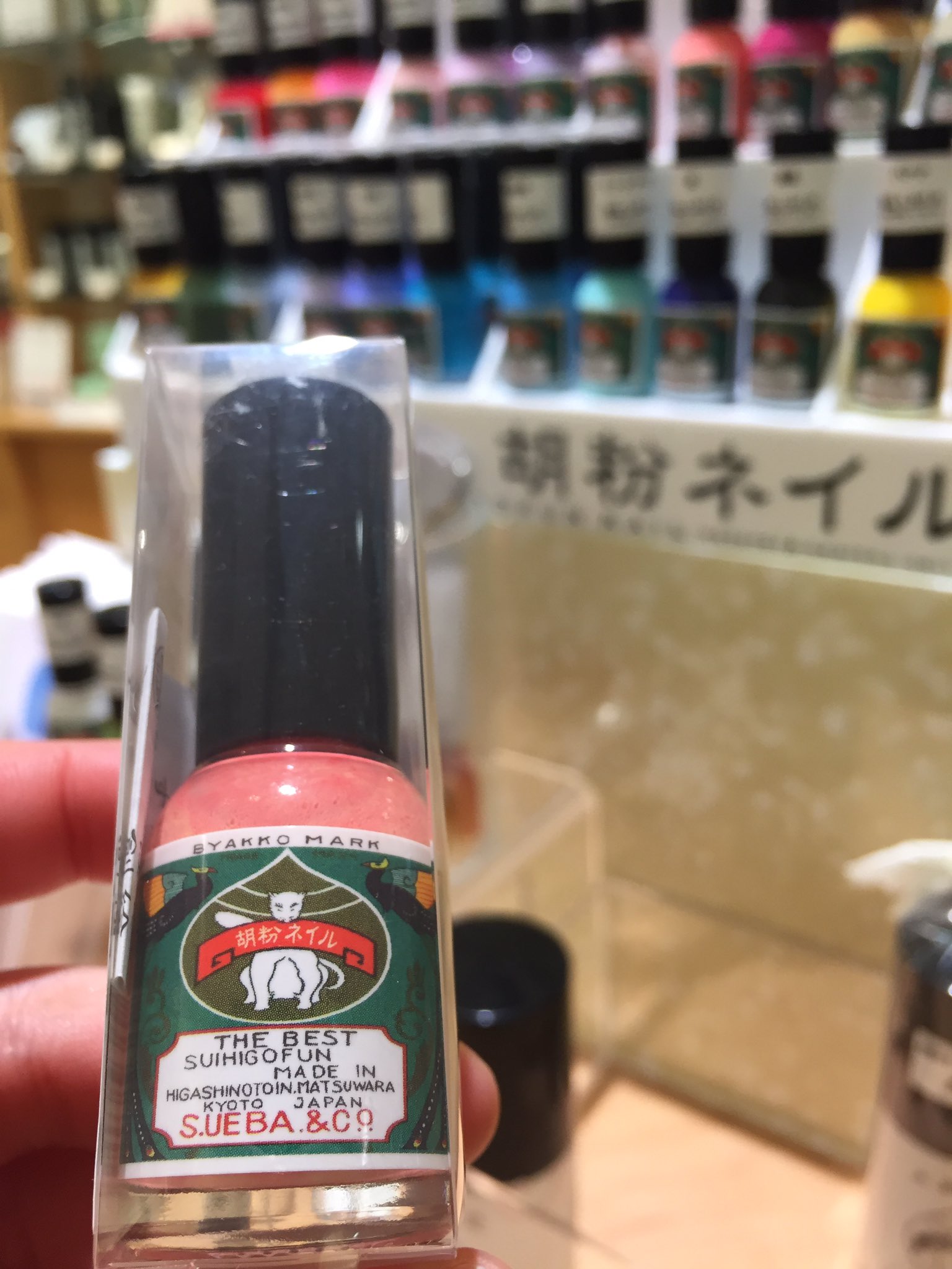 横須賀モアーズシティ 4f ハウスオブローゼにて珍しいネイルを発見 胡粉ネイル って知ってますか 京都の絵具屋がつくる爪に優しいネイルです 私も京都のお土産でもらったことがあってお気に入りなんですが まさかモアーズシティで見つけるなんて驚き