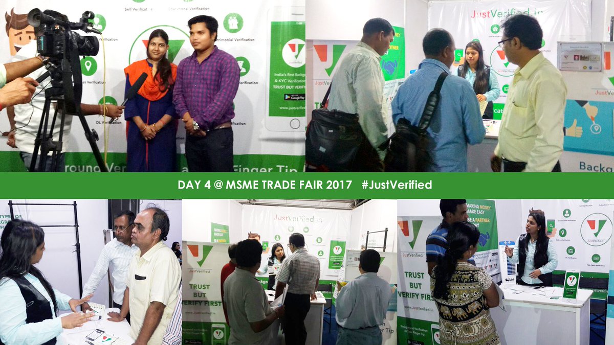 JV_verif's tweet photo. Day 4 @ MSME Trade Fair 2017 #justverified #msmetradefair https://t.co/tCSlwylAQg
