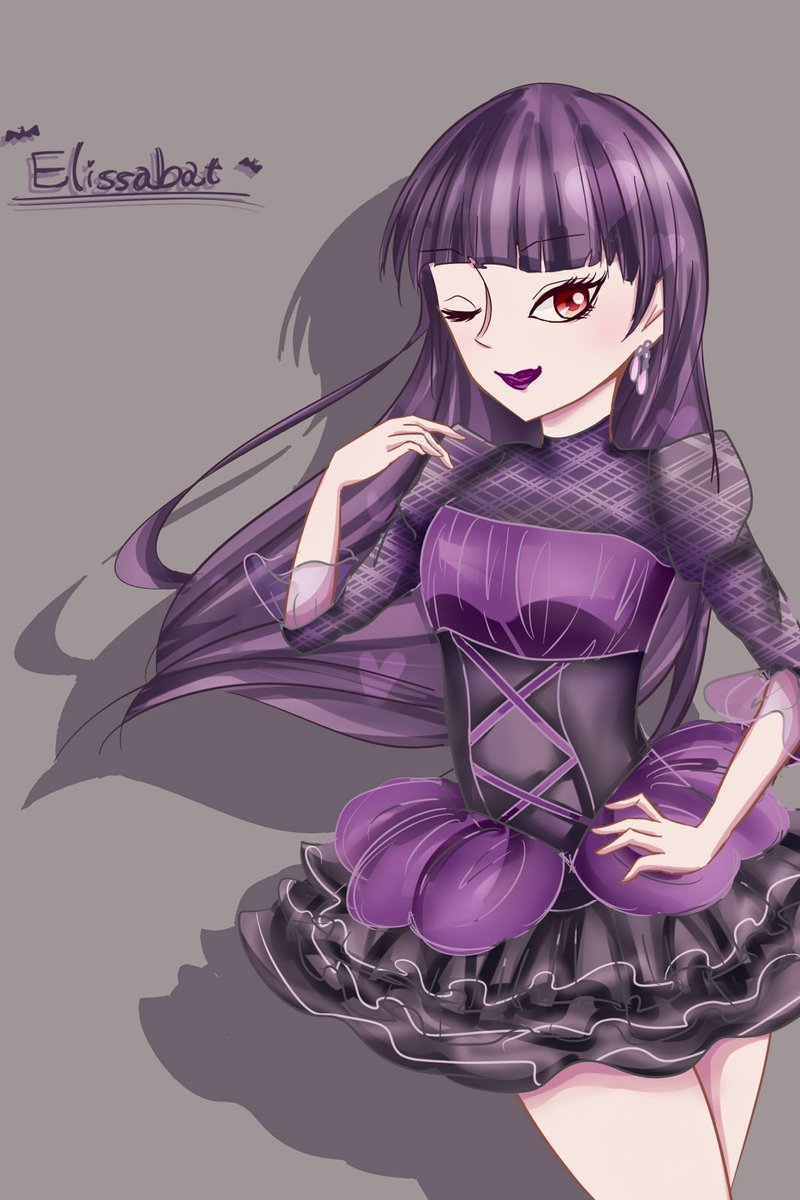 エリザバットちゃん描いた～😊 気が向いたら修正する✏ #MonsterHigh