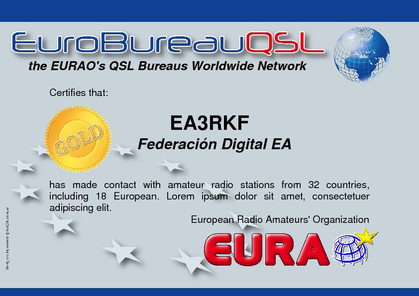 QSL electrónica aceptada, de nuevo. 67 mensajes al Ministerio reclamando Diploma EURAO <a href="/eurao_/">EURAO</a> fediea.org/news/?news=201… #radioaficionados