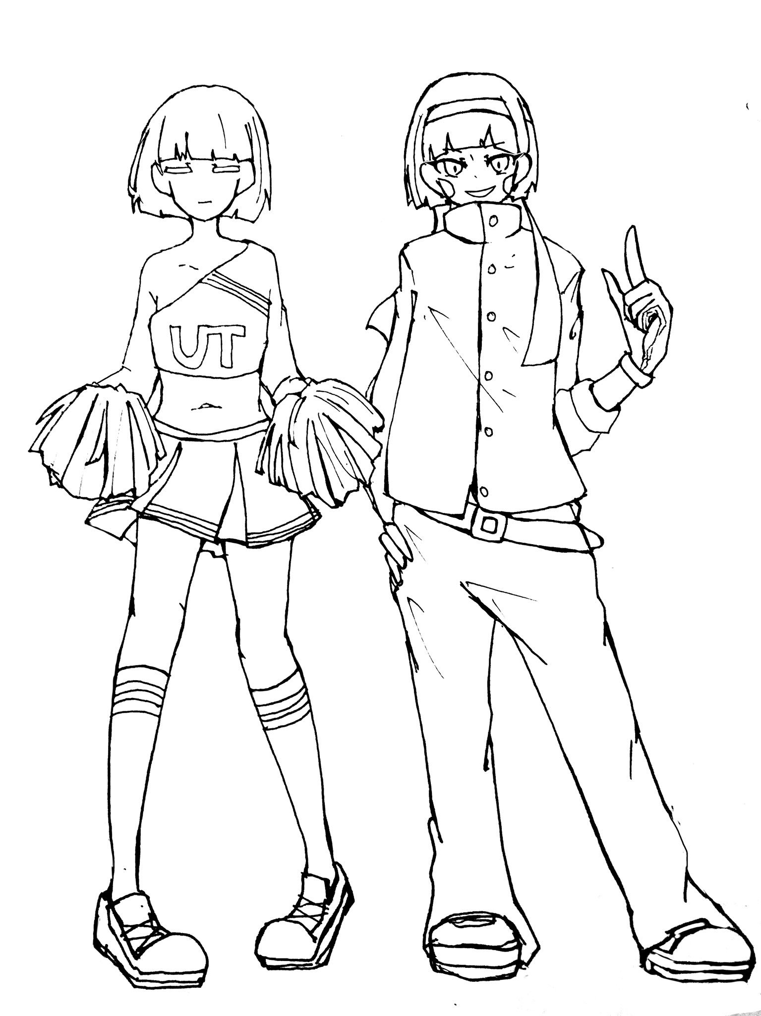 Okome ４さい On Twitter Friskにかわいい服を着せるとかわいい 応援団 塗り絵です 塗ってくださったら泣いて喜びます 二枚目はおまけ
