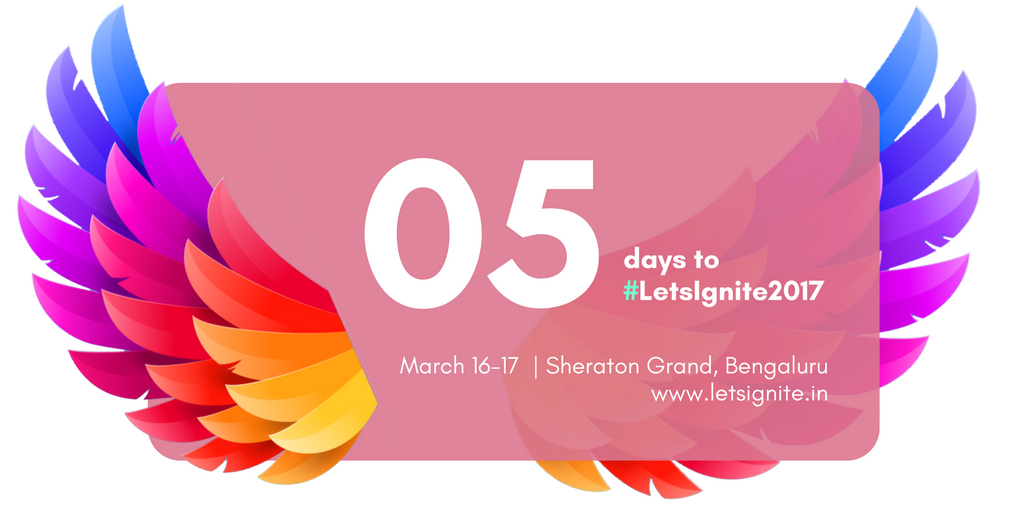 Almost there! Sector focused panels, closed-door round-tables, 15 of India’s hottest startups.....bit.ly/2jEeAji  #LetsIgnite2017