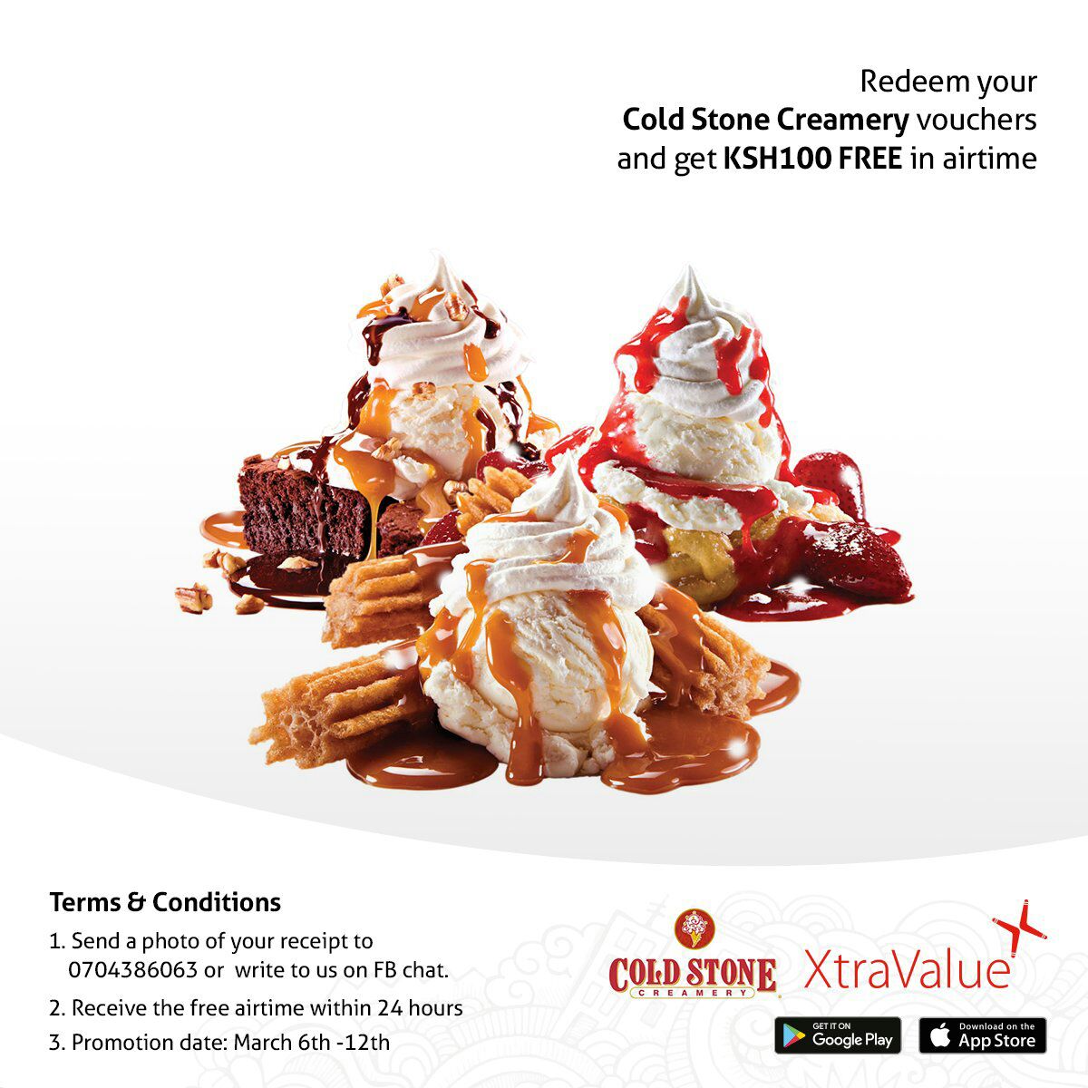 AndyAndy's tweet photo. @ColdStoneKenya got all your ice cream flavors.
Together with @Xtravalue they've got this amazing offers for you.
#XtraCold https://t.co/wOaUIQymec