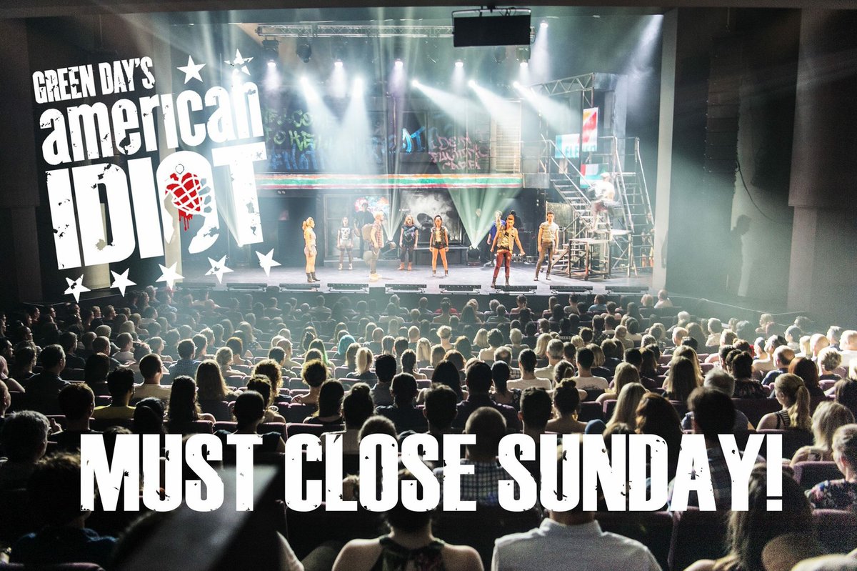 Our production of <a href="/GreenDay/">Green Day</a>'s American Idiot must close this Sun <a href="/QPAC/">QPAC</a>! 💣 Very limited tix left > > qpac.com.au/event/american… <a href="/americanidiotau/">American Idiot AU</a>