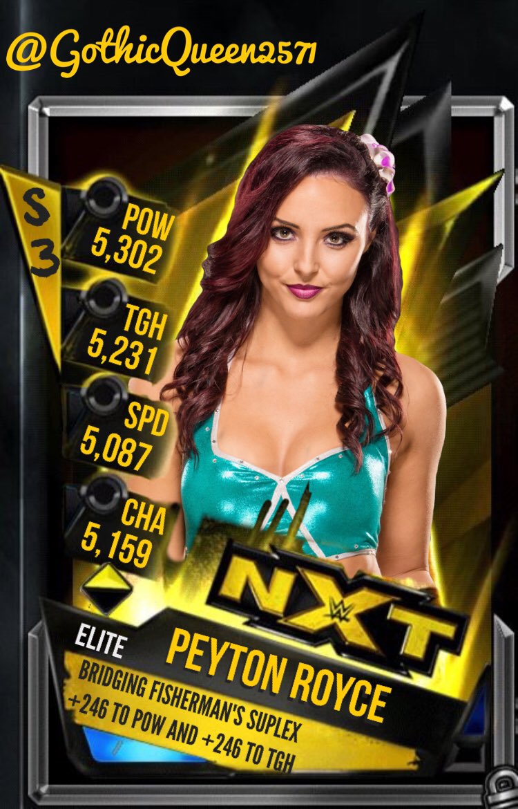 GothicQueen2571's tweet photo. @WWESuperCard why doesn't @BillieKayWWE or @WWEPeytonRoyce have cards? https://t.co/7mr5pfA8Fs