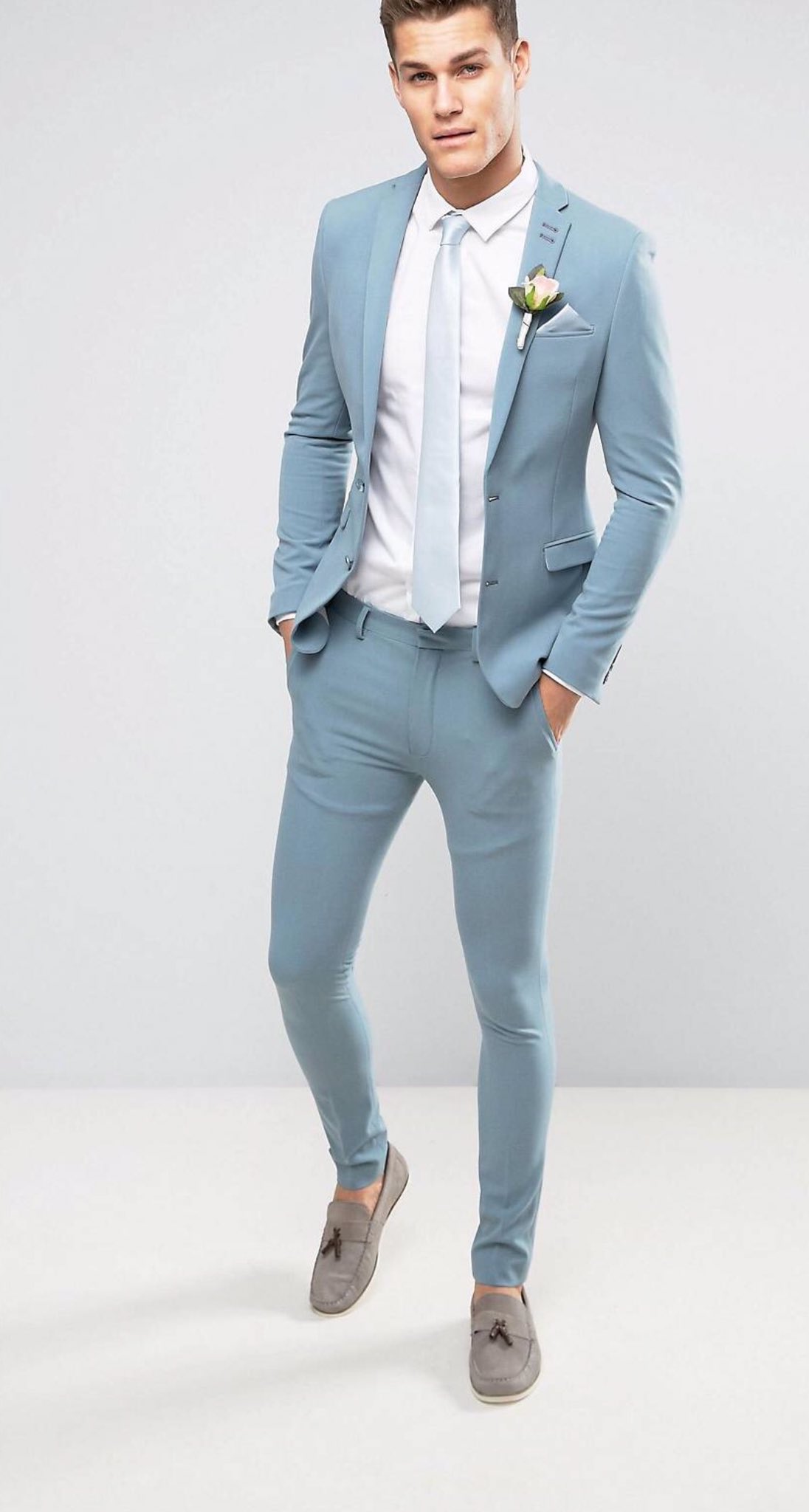 Pastel Blue Cotton Unstitched Printed Salwar Suit-sets - 983-3599-86A
