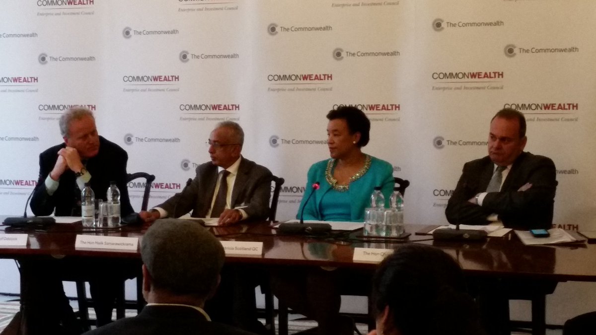 commonwealthsec's tweet photo. Trade meeting offers opportunity to exploit the CW advantage - 19% cheaper to #trade among Commonwealth @PScotlandCSG #commonwealthtmm https://t.co/eRifOCjc1w