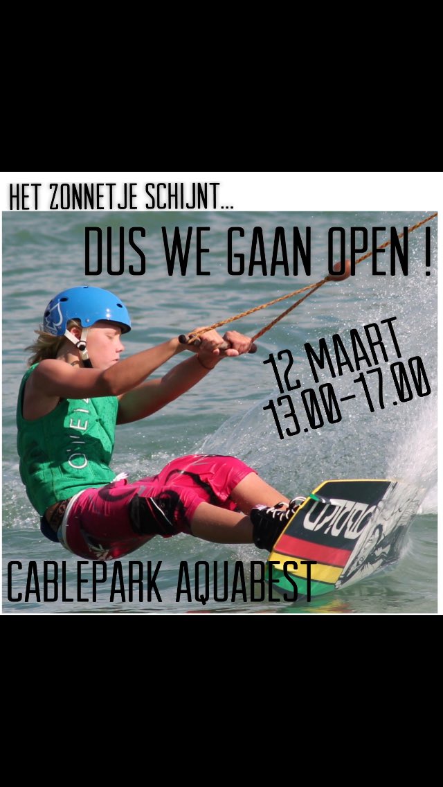 CableAquabest's tweet photo. #Wakeboarden #aquabest #seizoenstart #cablepark https://t.co/R4780g1Gfj