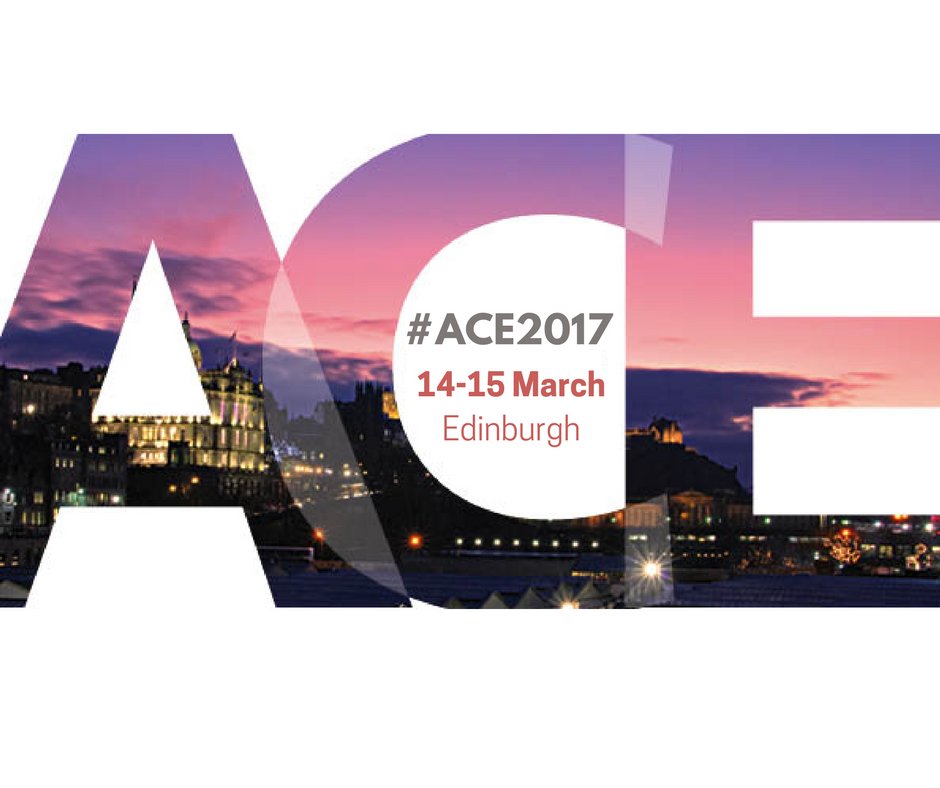 Looking forward to seeing everyone in #Edinburgh next week for #ACE2017 
Here's to an inspiring action-packed two days! See you there!
