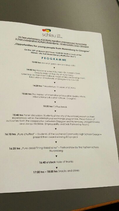 Looking forward to our joint conference with Nürnberg today. Particularly excited about <a href="/LochendHigh/">Lochend Community High School</a> presentation