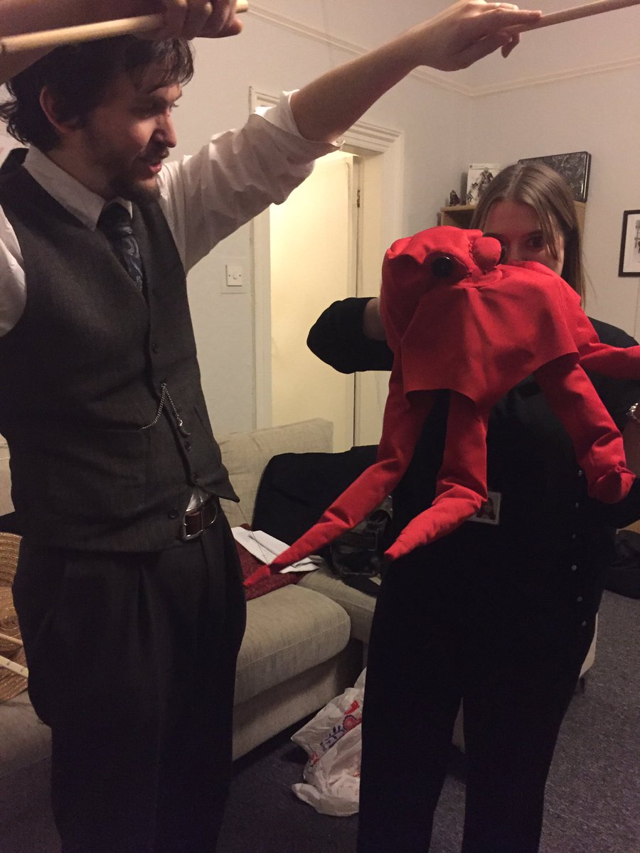 BootlegPuppets's tweet photo. On Tuesday we had a whale of a time (get it?) unpacking our puppets & set for our first rehearsal for @shootfestival #Shoot17 https://t.co/WR7UuKXvVH