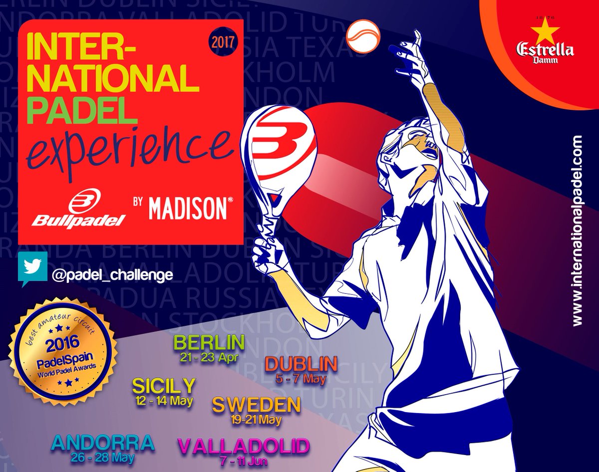 The IPE by Madison presents its 2017 calendar with 19 tournaments spread across 13 countries @Padel_Challenge ow.ly/NN0Q309LW6Y