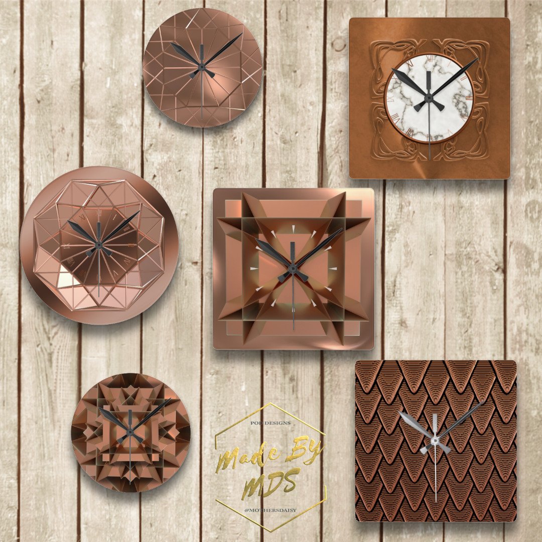 mothersdaisy's tweet image. Tick Tock Copper Coloured Clocks Collection @Zazzle #copperclock 
Won't break your toe as they're lovely and faux zazzle.com/collections/co…