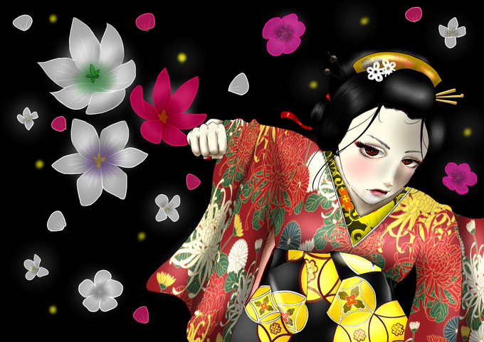 花魁 高画質 のtwitterイラスト検索結果 古い順