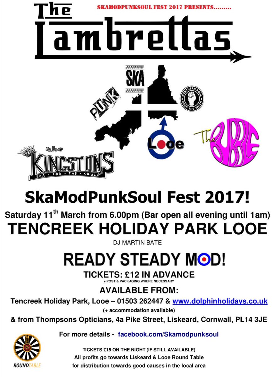 Listen to <a href="/thelambrettas/">The Lambrettas</a> love on the @davidwhiteshow at 11:30, wet your appetite for Skamodsoulpunk <a href="/TencreekLooe/">Tencreek Holiday Park</a> tomorrow <a href="/BBCCornwall/">BBC Cornwall</a>