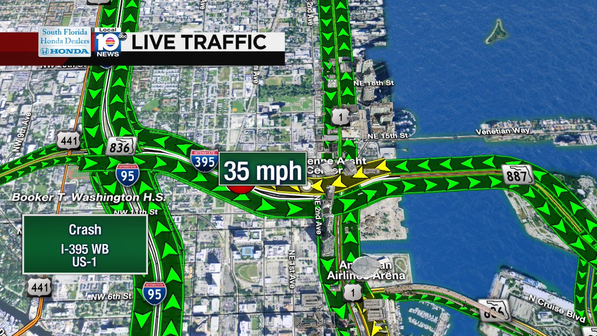Crash on I-395 WB at US-1 #traffic https://t.co/ozmbNhkc4P