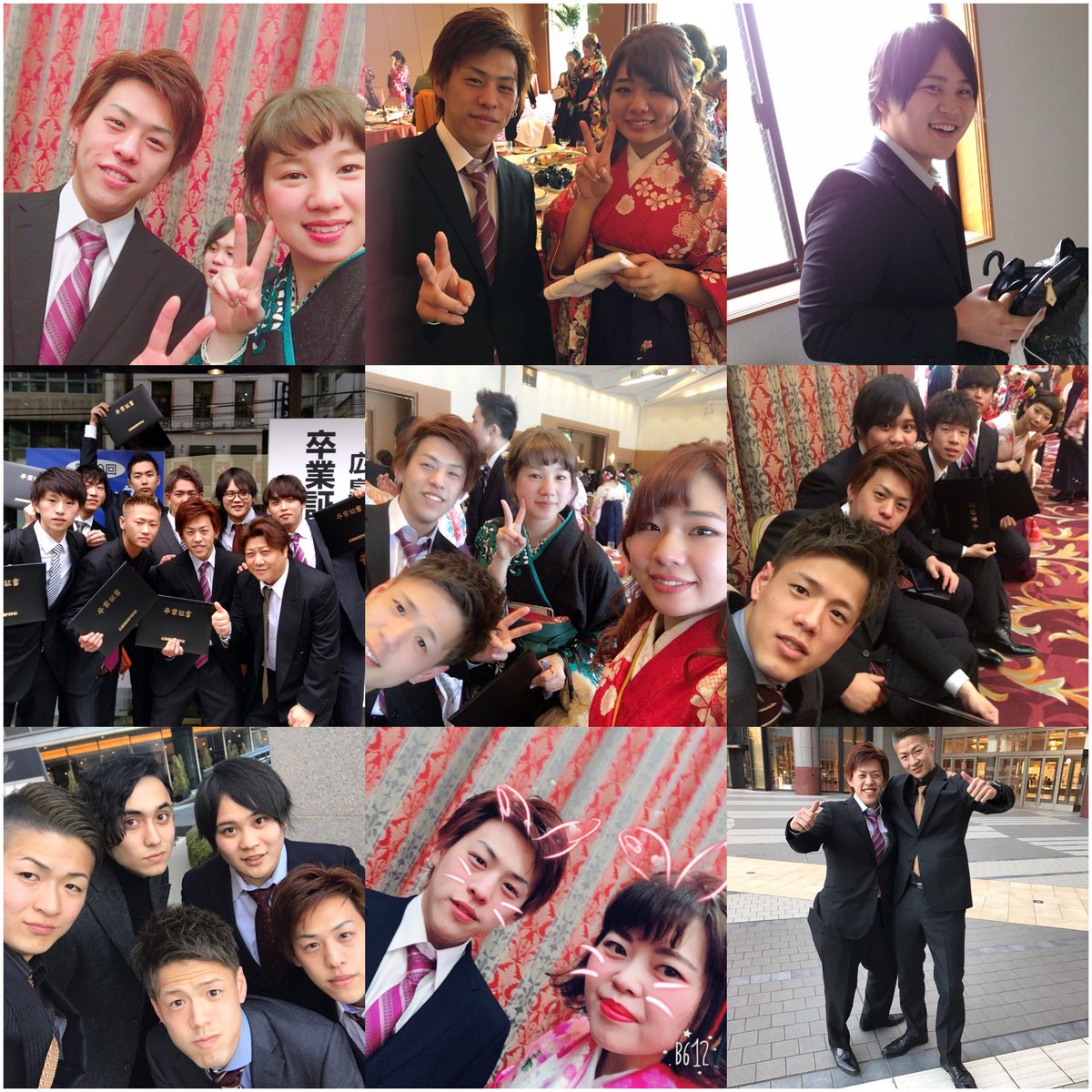 K7300Yuto's tweet photo. 広島美容専門学校 卒業❗️❗️
さいこーに楽しい卒業式になったの
それに濃いくて短い2年だった
みんな仲良くしてくれてありがとう！！！ お世話んなりました
最高の友と出会えたし広美いってえかったです☺️
また機会があれば遊びにいったり呑みにいったりしたいの。 https://t.co/1wFHZnedOZ