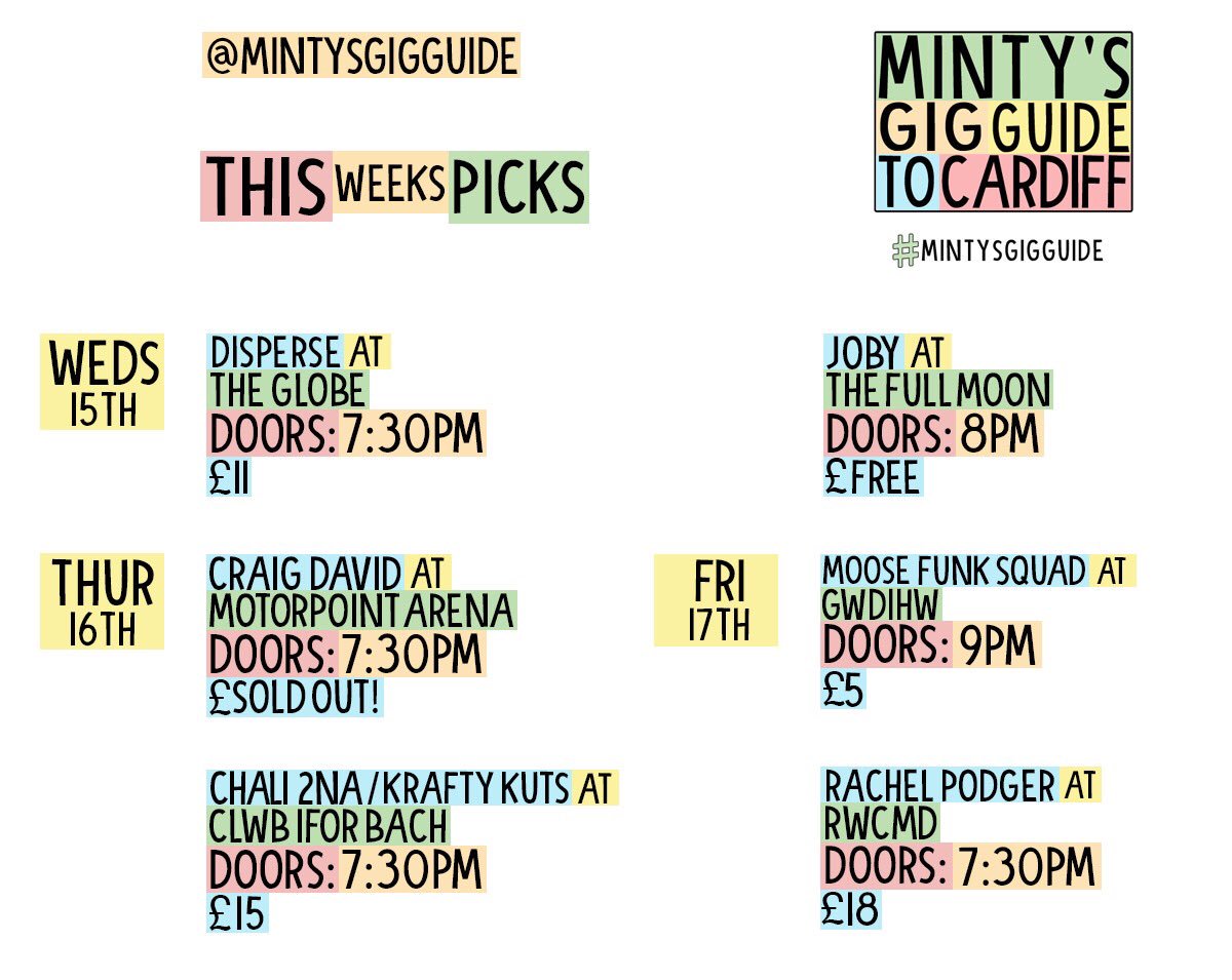 Minty’s Gig Guide 🏴🏳️🌈🏳️⚧️ tweet media
