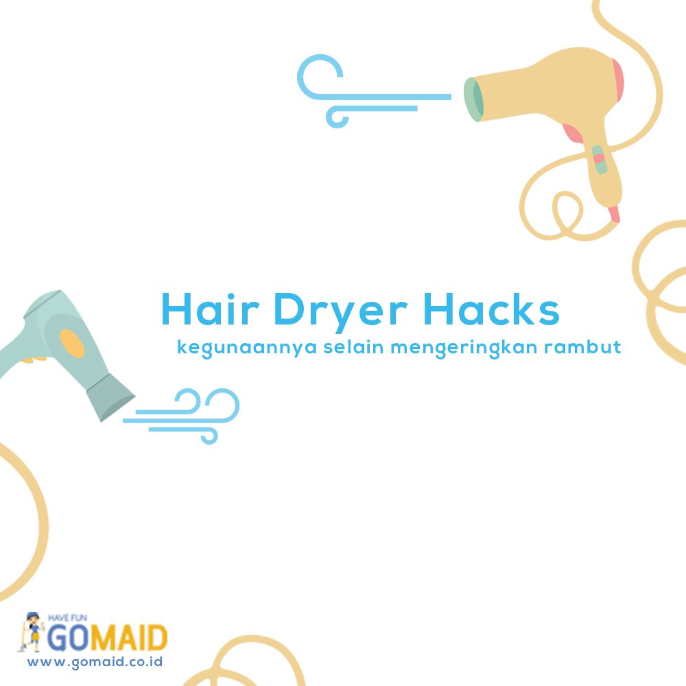 gomaid_id's tweet photo. Apakah Anda sdar slain mngeringkan rambut, trnyata hair dryer jg memiliki banyak sekali kegunaan. Mau tau apa saja? https://t.co/lh6f6Z0raA https://t.co/tNBXAlD5h6