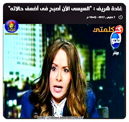غادة شريف : "السيسى الآن أصبح فى أضعف حالاته"