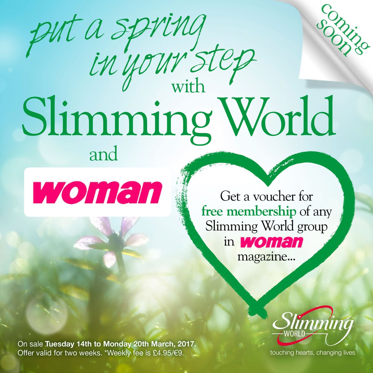 Pick up next week's <a href="/WomanMagazine/">Woman Magazine</a> for a voucher for #free membership of any #SlimmingWorld group!