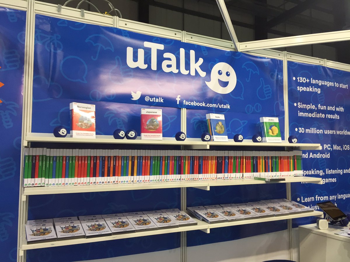 First day at <a href="/LanguageShow/">Language Show</a> #Scotland in #Glasgow - come and visit us on stand 134 for special uTalk offers (and free stress balls!) #LS17