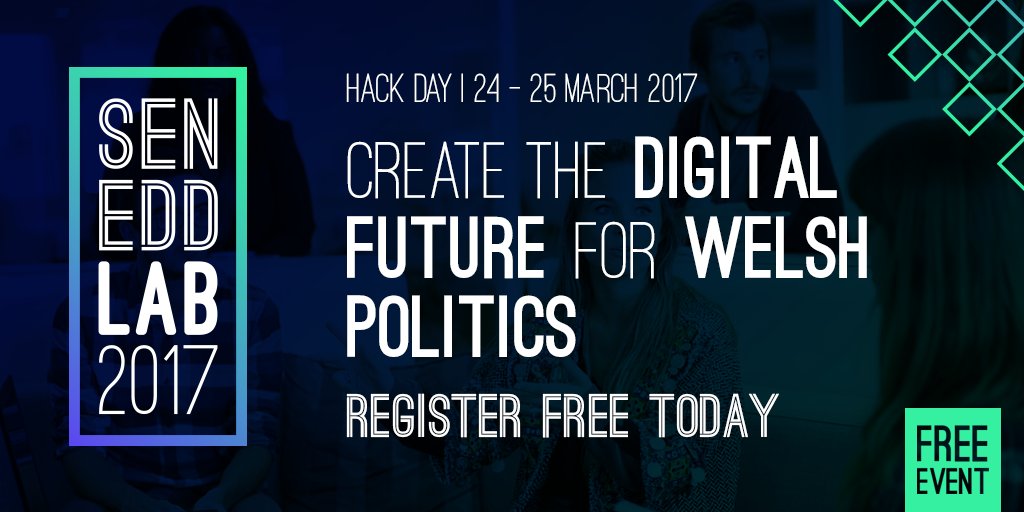 Great chance to join <a href="/AssemblyWales/">Assembly Wales</a> and explore making Wales more open and transparent 24/25 March #seneddlab2017 #opendata #openparl #ogp