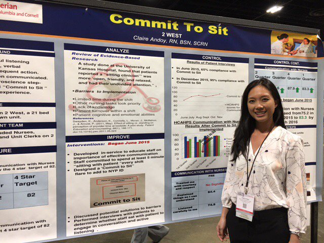 NYPH RNs Rock!  ANA Quality Conference - Claire Andoy - WC 2W - Commit to Sit - RNs engaging patients!