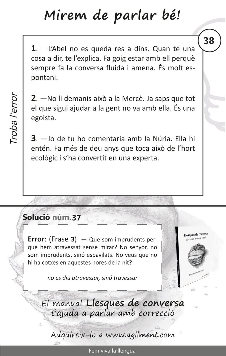 Troba l'error! #llesquesdeconversa