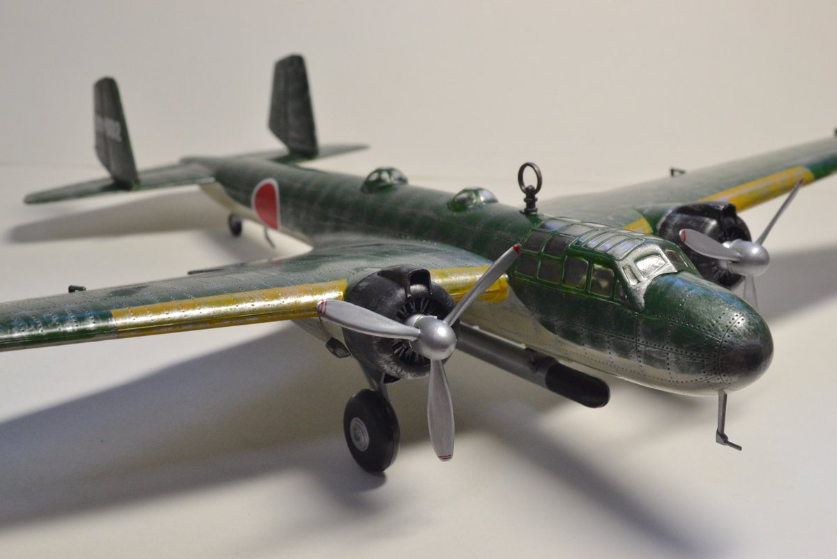 O Xrhsths Captain Sto Twitter 筆塗り同盟 Ls1 72 九六式陸上攻撃機二一型 鹿屋海軍航空隊 マレー沖海戦での活躍が知られる九六式陸上攻撃機です 古いキットですが可動式の主脚に全身リベットのモールドと とてもいいものでした このキットはがかさんから頂きまし