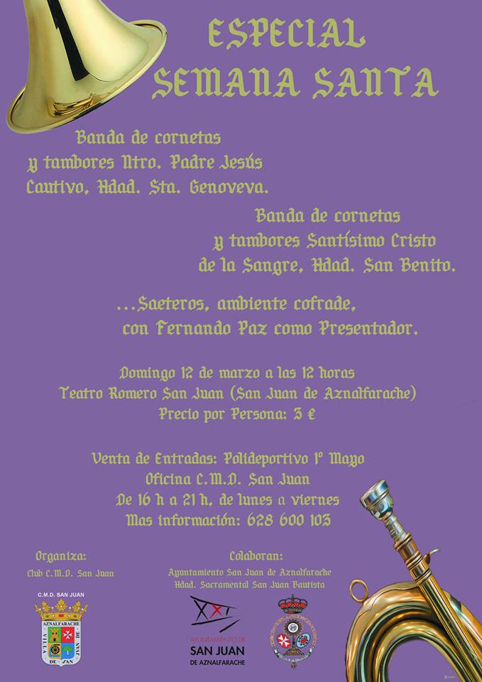 Radio Guadalquivir (@rguadalquivir) on Twitter photo Concierto benéfico de bandas de cornetas y tambores en el teatro Romero San Juan. #aznalfarache organiza <a href="/SanCmd/">CMD SAN JUAN Oficial</a> …guadalquivir.sanjuandeaznalfarache.es/opencms/opencm… Concierto benéfico de bandas de cornetas y tambores en el teatro Romero San Juan. #aznalfarache organiza <a href="/SanCmd/">CMD SAN JUAN Oficial</a> …guadalquivir.sanjuandeaznalfarache.es/opencms/opencm…