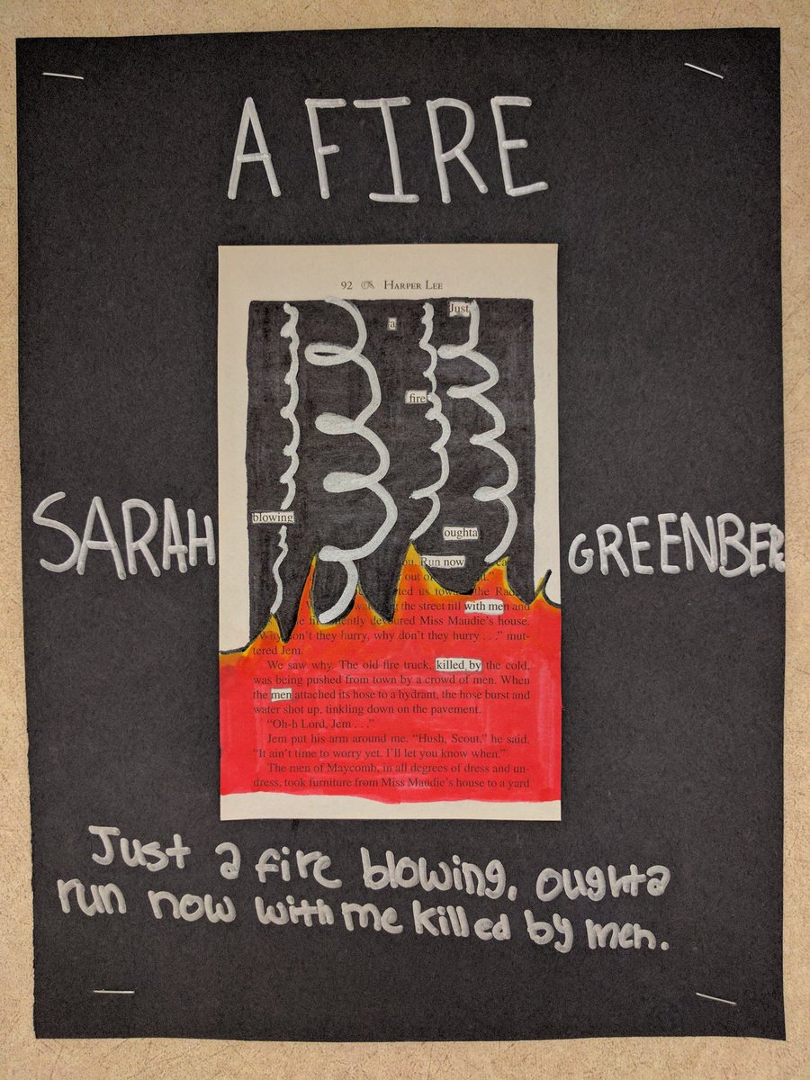 karyndlc's tweet photo. Amazing blackout poetry came out of our integration week! #Davis7 https://t.co/7Szx394Scf