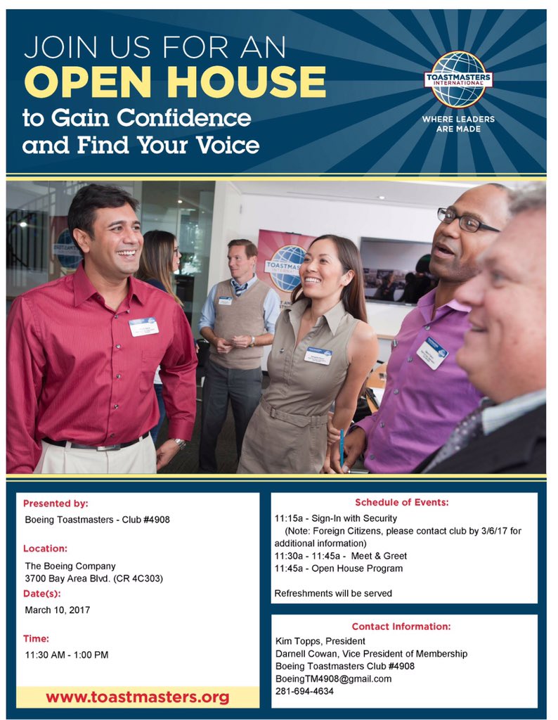 Boeing Toastmasters tweet media