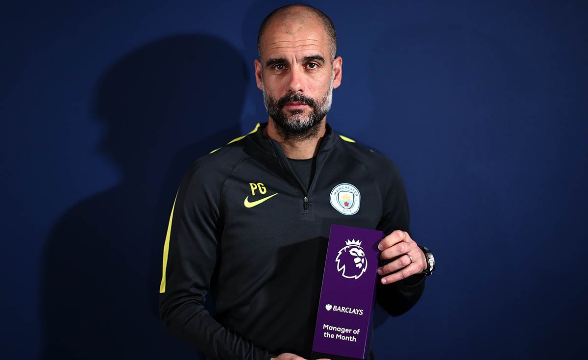 seputar_city's tweet photo. Manager Premier League terbaik bulan Februari. Pep Guardiola. https://t.co/VZ39XhYZ2D