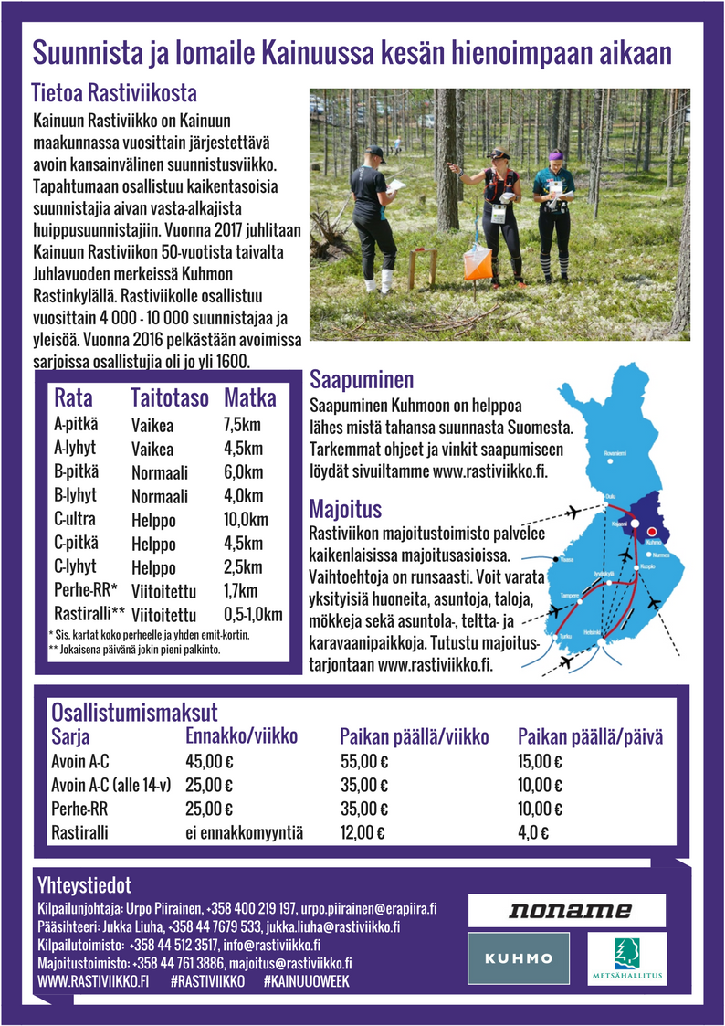 Kainuuoweek's tweet photo. @Rastiviikko:lla mukana jo yli 1000 suunnistajaa! Tässä painotuore avointen sarjojen esite :) #rastiviikko #suunnistus #kuntosuunnistus https://t.co/tGbKk3o1jB