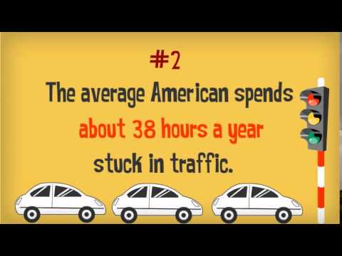 Do you know how long the average American spends a year stuck in traffic? #CarFacts