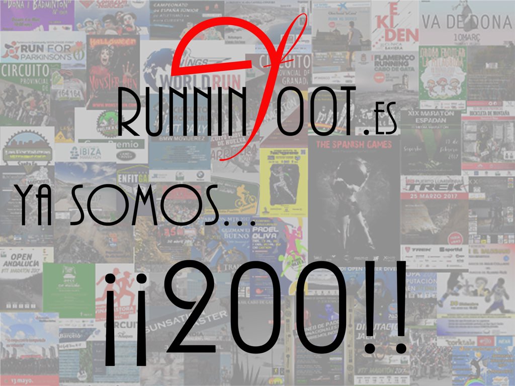 runningfoot's tweet image. 200 eventos ya forman parte de @runningfoot Gracias a todos ellos por confiar en nosotros. runningfoot.es #200 #running #padel #btt