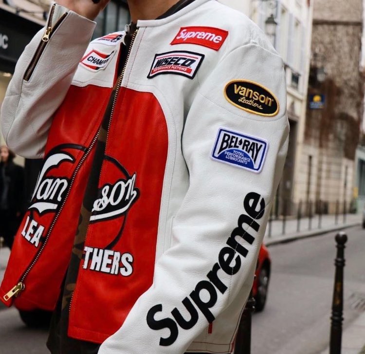 streetwearable's tweet photo. supreme racer jacket https://t.co/1uIy3OzXfb