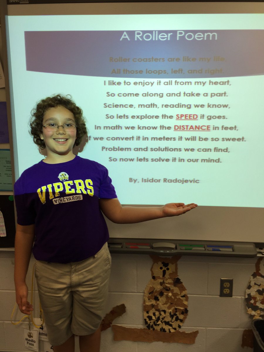 A well written poem by my fantastic student! <a href="/collierschools/">Collier County Public Schools</a> <a href="/VineyardsVipers/">Vineyards Elementary</a>