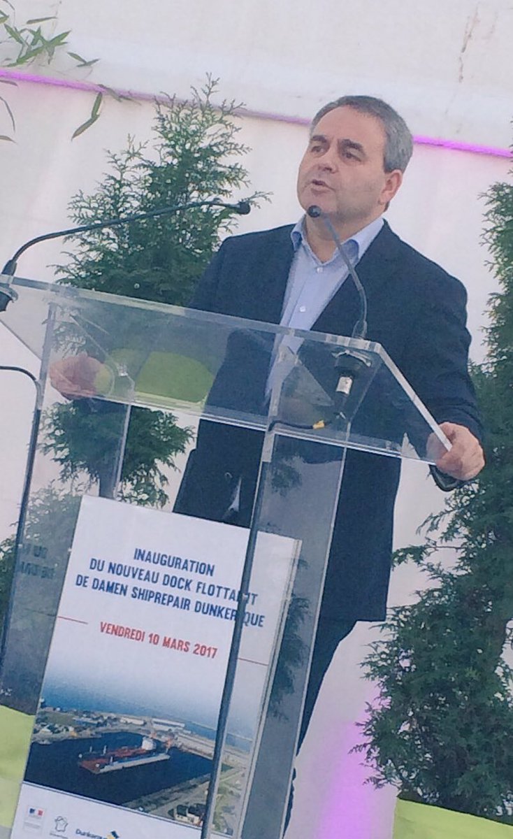Très belle journée pour l inauguration du nouveau dock flottant de Dunkerque par <a href="/xavierbertrand/">Xavier Bertrand</a> !