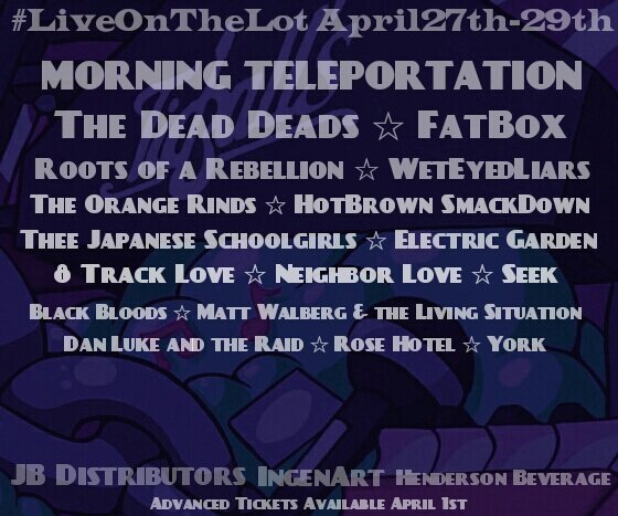 TidBalls's tweet image. Here are your #LiveOnTheLot Performers