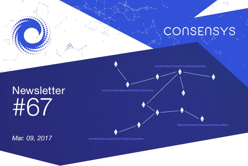 Consensys's tweet photo. Gnosis updates, we join @thecryptovalley, news from around the world & what is a uPort identity? #ConsenSysWeekly https://t.co/HwgLfRYNC5 https://t.co/iXmQqiosh3