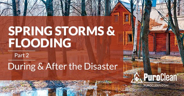 PuroClean's tweet image. How to properly handle spring storm flooding in your home: ow.ly/YI6E309Mw1h #SpringFlooding #Flooding