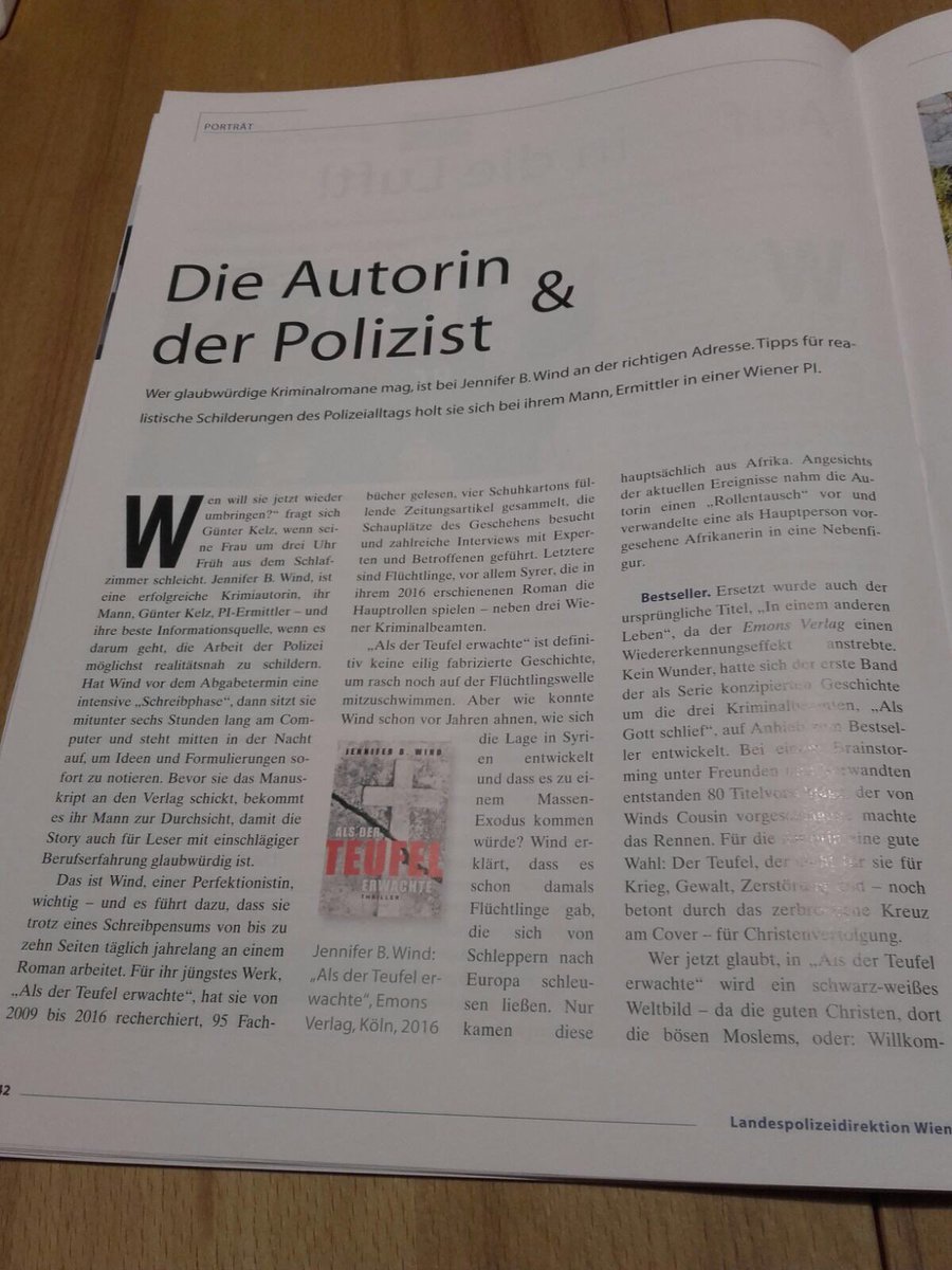 jessica_hazard's tweet photo. Vier Hochglanzseiten gibt es im neuen Polizei Magazin. :-) Das erste Doppelinterview zusammen mit meinem Mann. Na? Witzig oder? https://t.co/A3eTn3X0bb