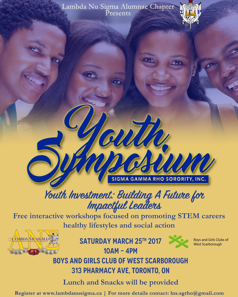 Canadian_SGRHOS's tweet photo. Sign up today! https://t.co/sv1gfAFb5V
#SGRho Youth Symposium Ages 12-18
#Toronto #canadianpoodles #STEMwomen #nphc #the6ix #tdot #bgcws https://t.co/a2A5nxDn2t