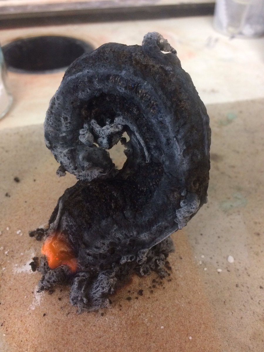 BogwoppitFee's tweet image. Practising one of our science club demos for #DemoDay17 soda snakes with icing sugar &amp;amp; bicarb of soda @RishworthS #BSW17 @ScienceWeekUK